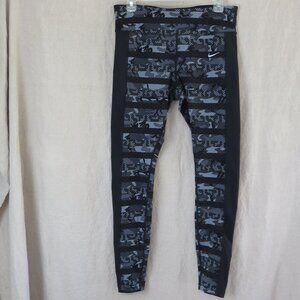 NIKE 'Clash' Epic Lux Tights Camo SIZE LARGE Running Training